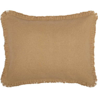 Burlap Natural Standard Sham w/ Fringed Ruffle 21x27 VHC Brands - The Fox Decor